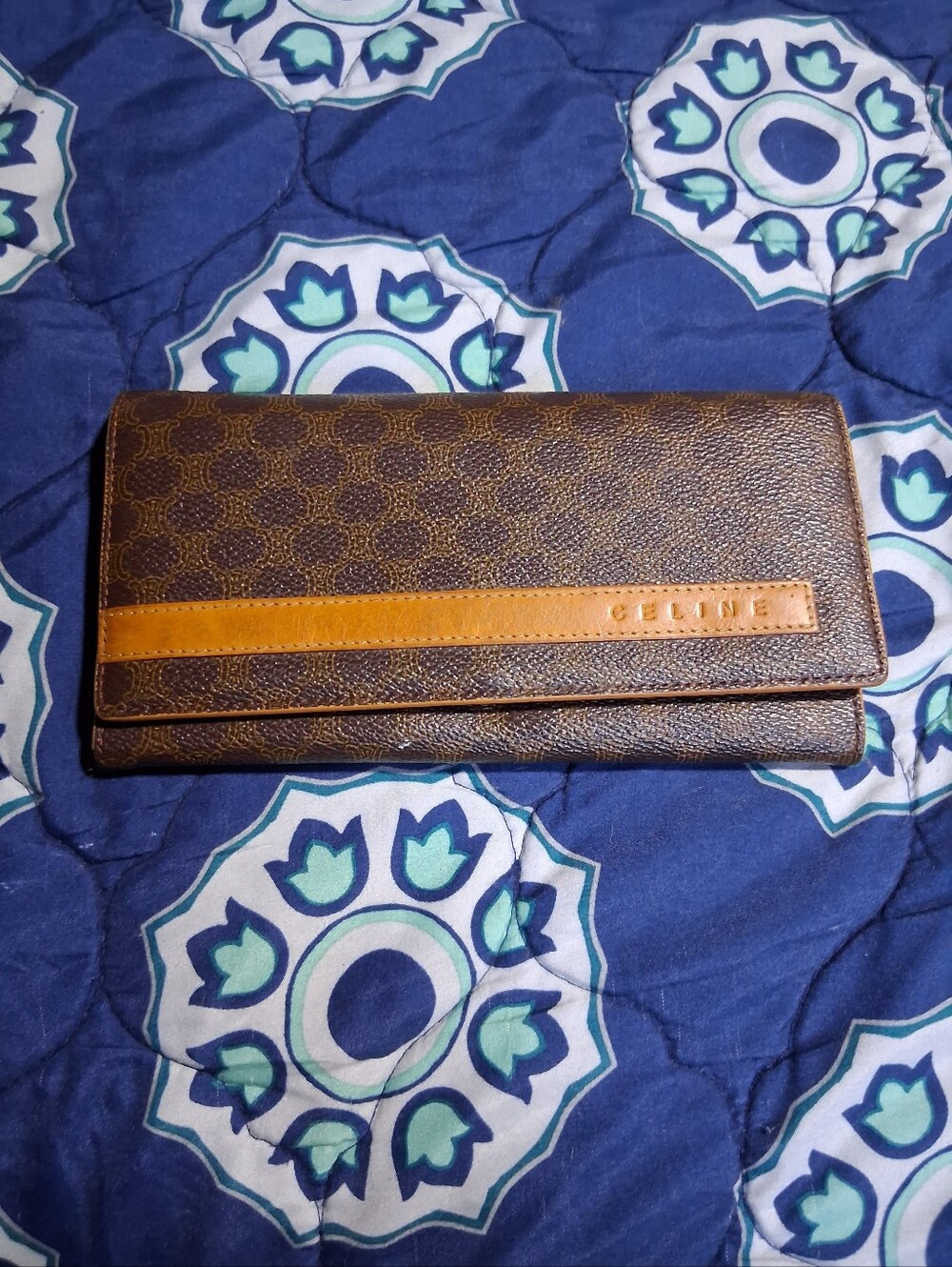 Celine Brown Leather Continental Wallet